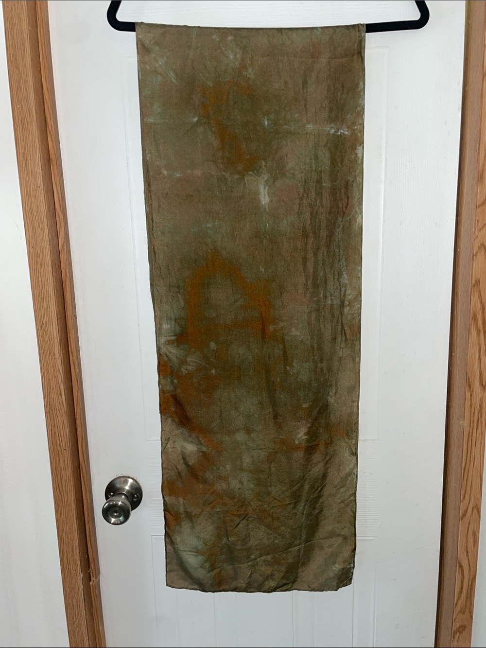 Custom died silk scarf